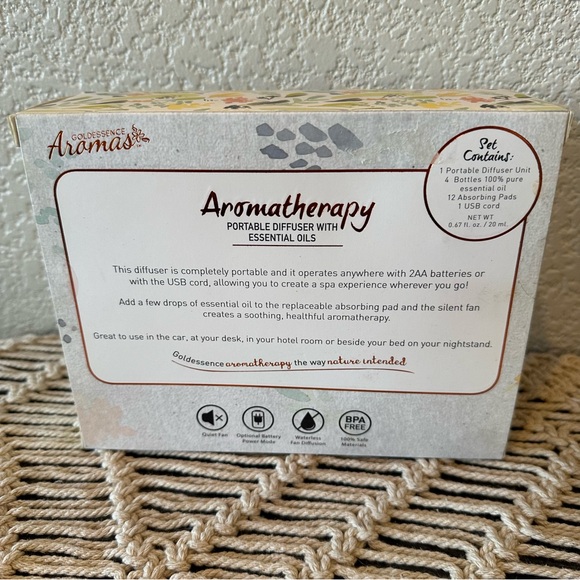 Goldessence Aromas Aromatherapy Portable Diffuser with Easential Oils - Picture 5 of 10